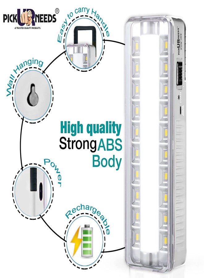 Pick Ur Needs Rechargeable Home Emergency Tube +10 SMD LED Floor Lantern Lamp Light (White) - Image 4
